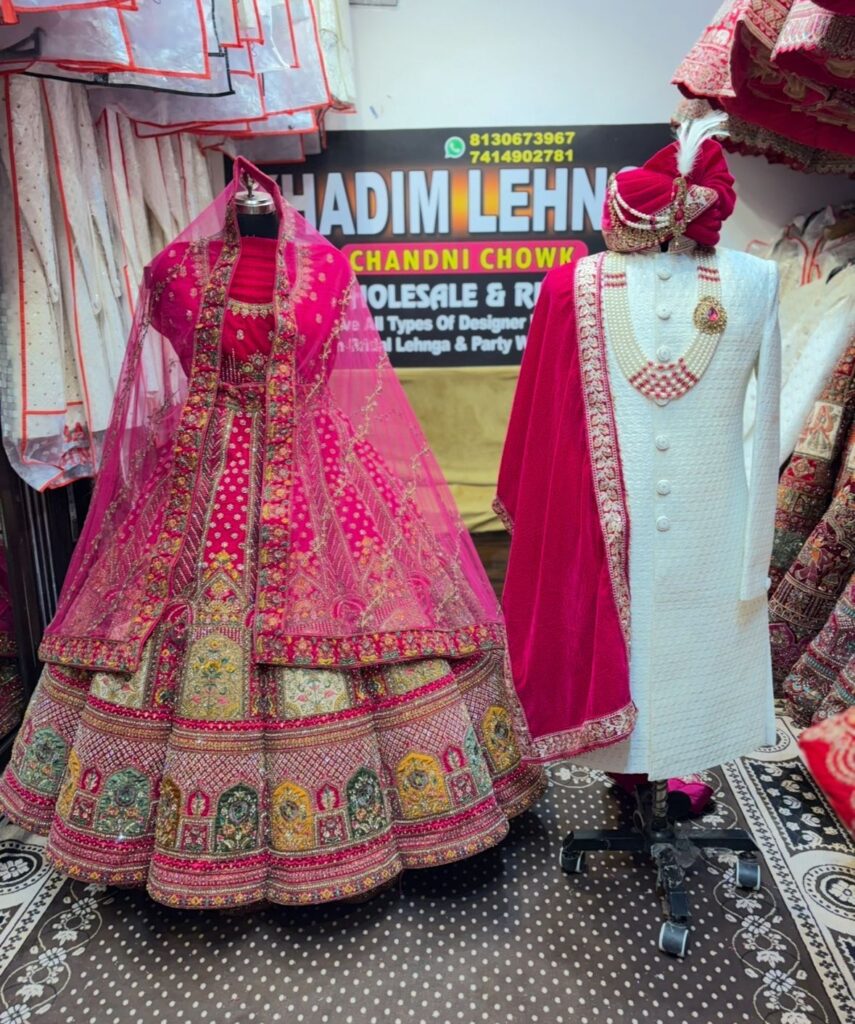 Ball Lehenga Design Dehli Chandni Chock Bridal Lehenga and Sherwani
